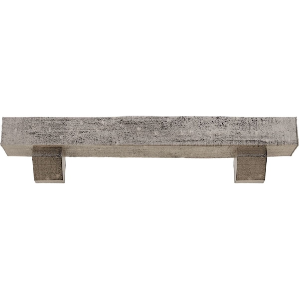 Kit W/ Ashford Corbels, Burnished Pine, 8H  X 10D X 60W Rough Cedar Faux Wood Fireplace ManteL